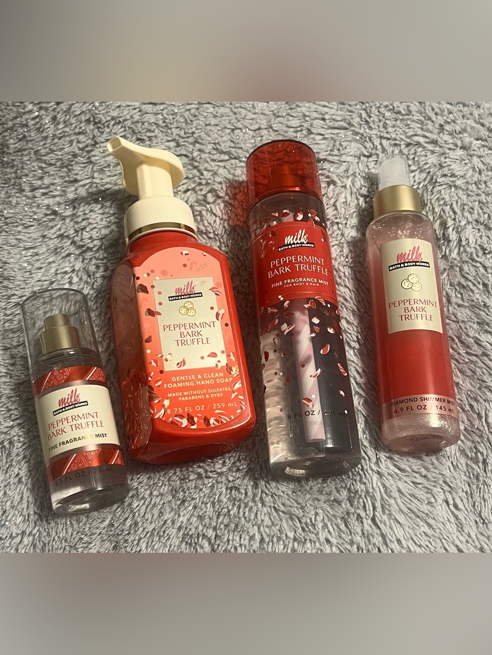 Bath & Body Works Peppermint Bark Truffle Body Care Set